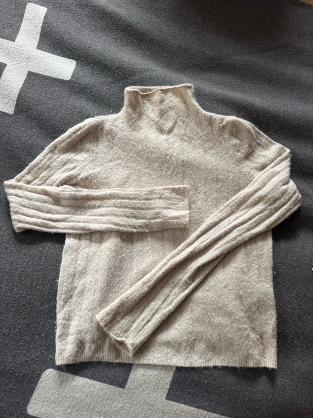 Madewell Cream Turtleneck Sweater